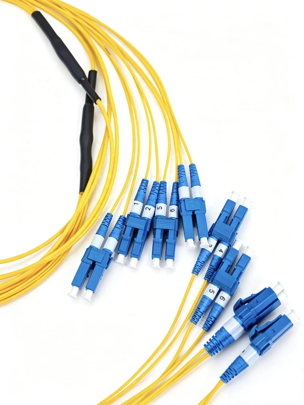 8 cores Duplex LC UPC Breakout Fiber Optic Cable