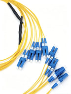 8 cores Duplex LC UPC Breakout Fiber Optic Cable