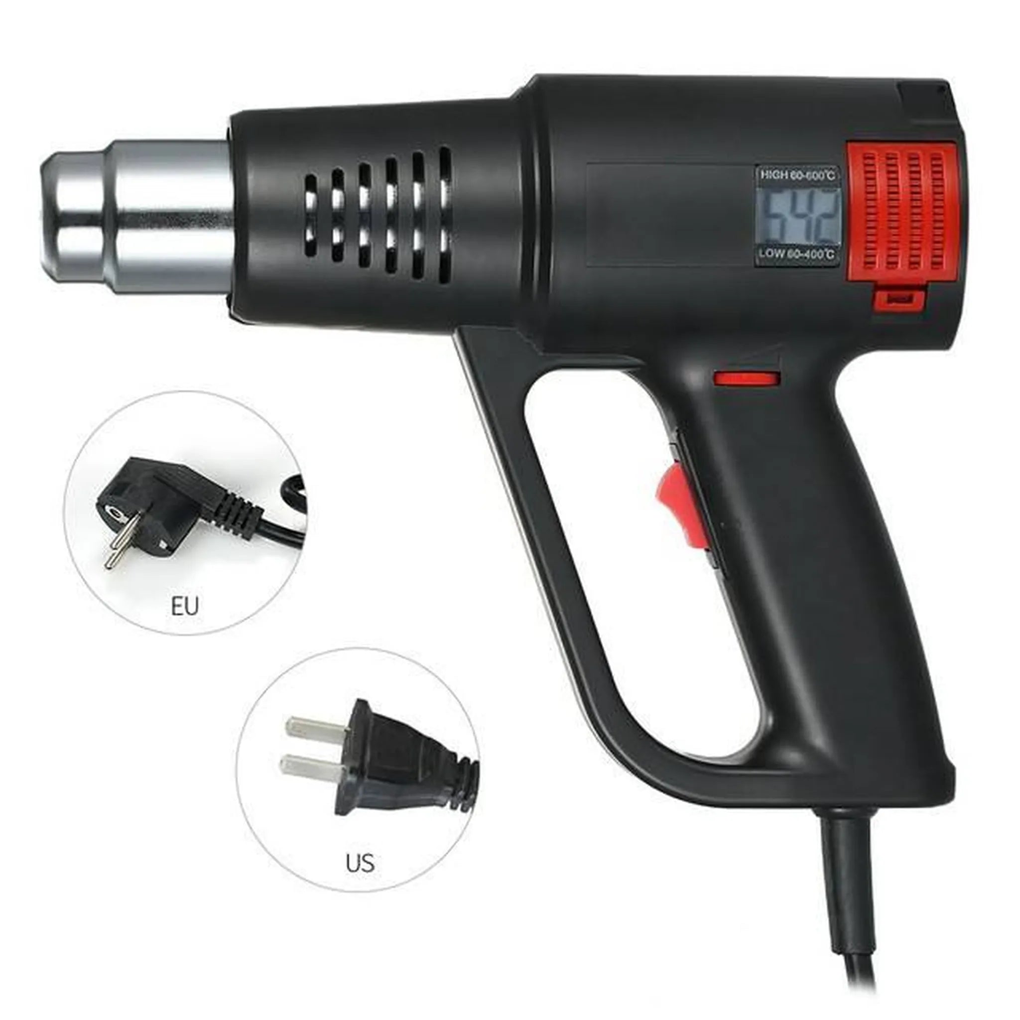 Digital Display Temperature Adjustable Hot Air Gun, Heat Shrink Tool for Fiber Optic Patch Cord