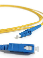SC to LC Single Mode Fiber Patch Cord 3m | UPC Simplex G652D 9/125μm Yellow Fiber Jumper for FTTH Data Center