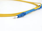 SC to LC Single Mode Fiber Patch Cord 3m | UPC Simplex G652D 9/125μm Yellow Fiber Jumper for FTTH Data Center