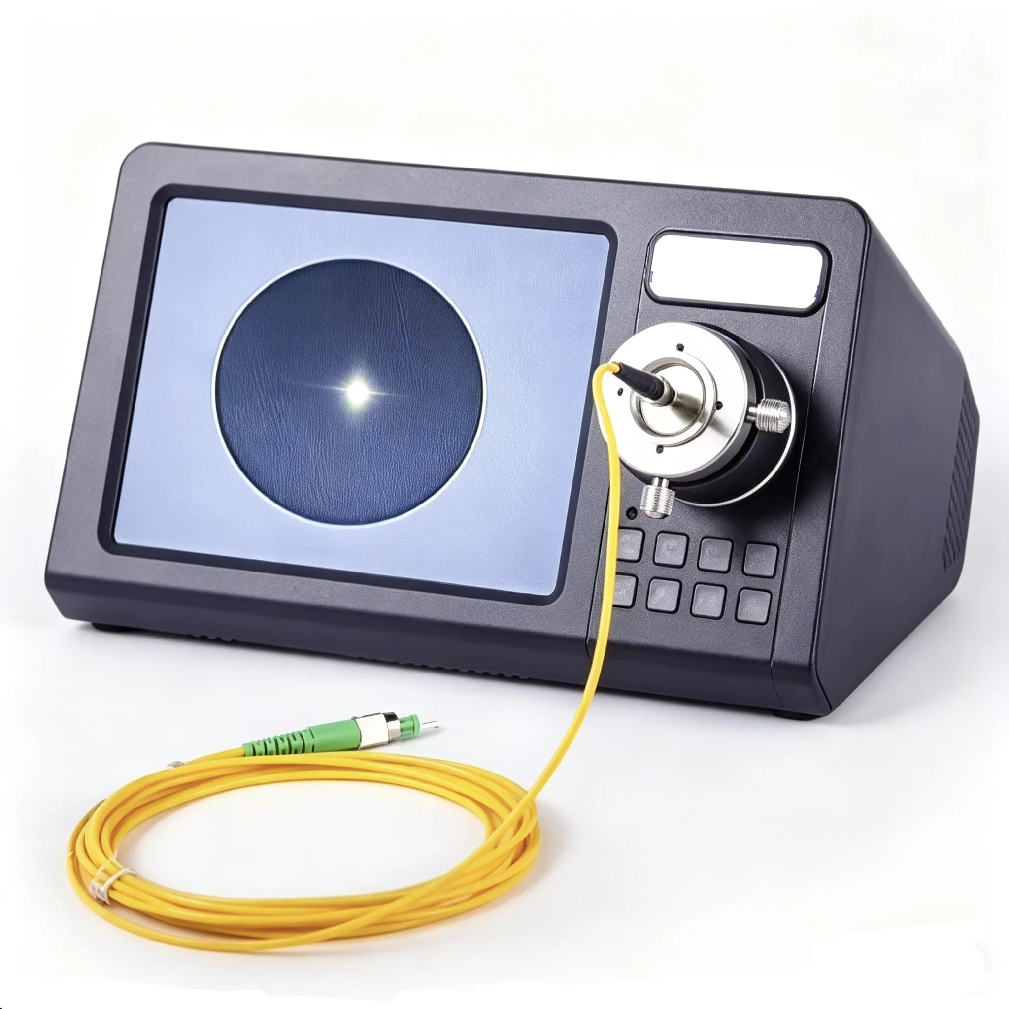 High Definition Fiber Optic Endface Inspector Microscope, Portable Connector End Face Tester, Easy-to-Use for FTTH & Fiber Optic Connectors Inspection