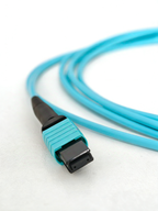 MPO (Female) to 8x FC/UPC Fiber Optic Patch Cord, OM3 Multimode, 8 Fibers, LSZH Jacket, 1m, Aqua, for Data Center & Network Cabling