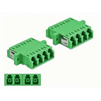 LC/APC Quad Single Mode Plastic Fiber Optic Adapter/Coupler with Flange