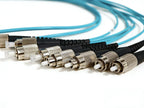 MPO (Female) to 8x FC/UPC Fiber Optic Patch Cord, OM3 Multimode, 8 Fibers, LSZH Jacket, 1m, Aqua, for Data Center & Network Cabling