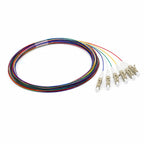 6 Fiber LC/UPC Pigtail - 50/125µm Multimode OM3 - Multi-Colored 900µm Jacket