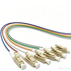 6 Fiber LC/UPC Pigtail - 50/125µm Multimode OM3 - Multi-Colored 900µm Jacket