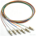 6 Fiber LC/UPC Pigtail - 50/125µm Multimode OM3 - Multi-Colored 900µm Jacket