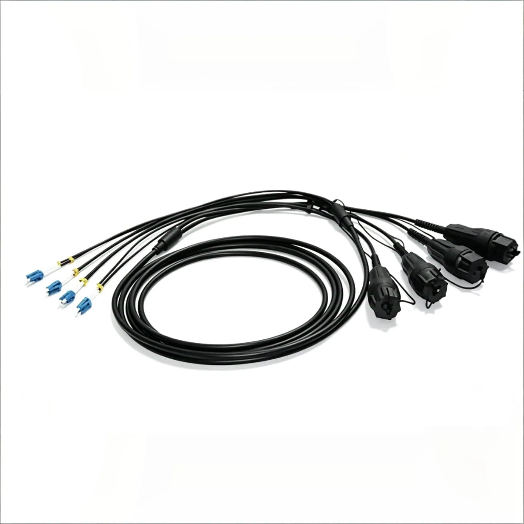 Duplex 8 core G657B3 Fibre LC-LC Waterproof Armored TPU Fiber Patch Cord