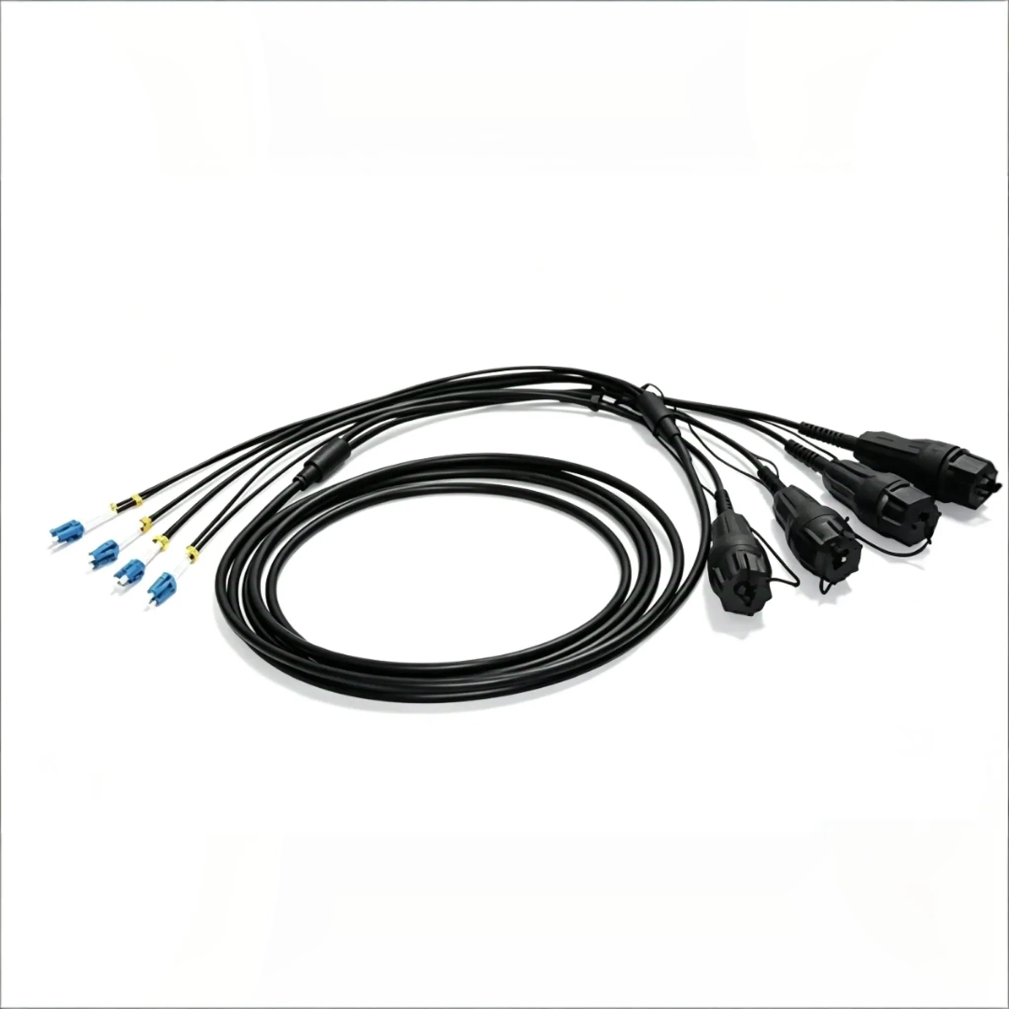 Duplex 8 core G657B3 Fibre LC-LC Waterproof Armored TPU Fiber Patch Cord
