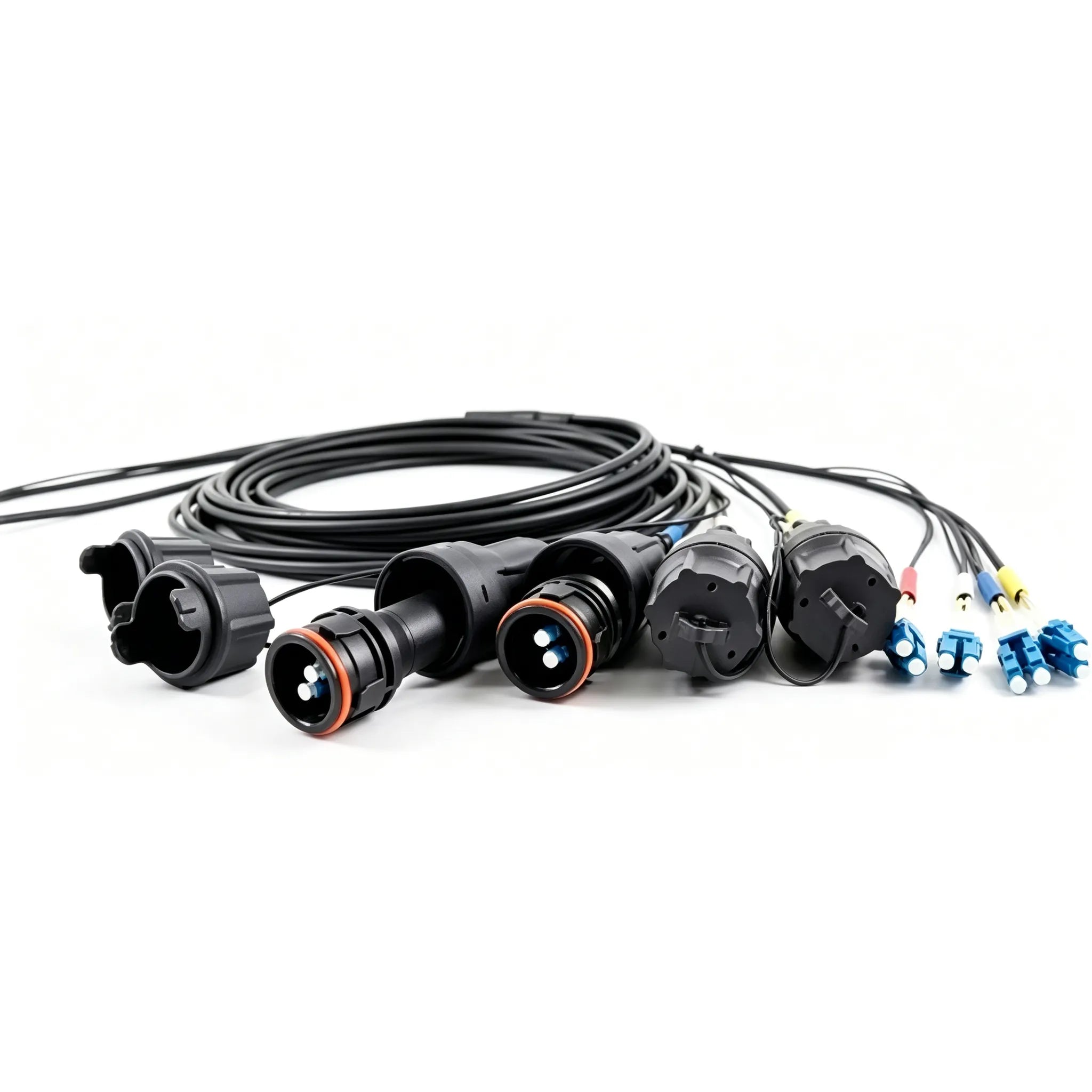 Duplex 8 core G657B3 Fibre LC-LC Waterproof Armored TPU Fiber Patch Cord