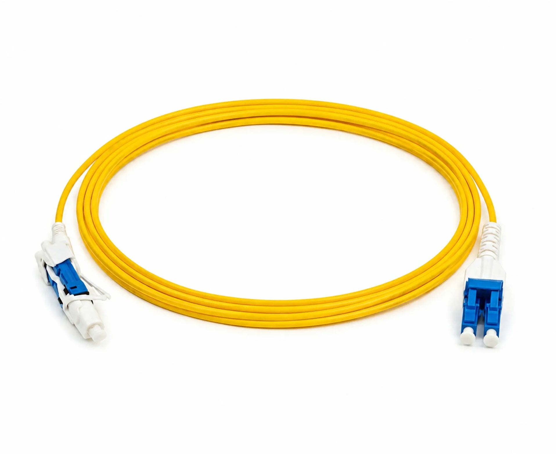 CS to LC Uniboot Push-Pull Single Mode Duplex LSZH Fiber Optic Patch Cord 3m, Yellow, for Network & Data Center