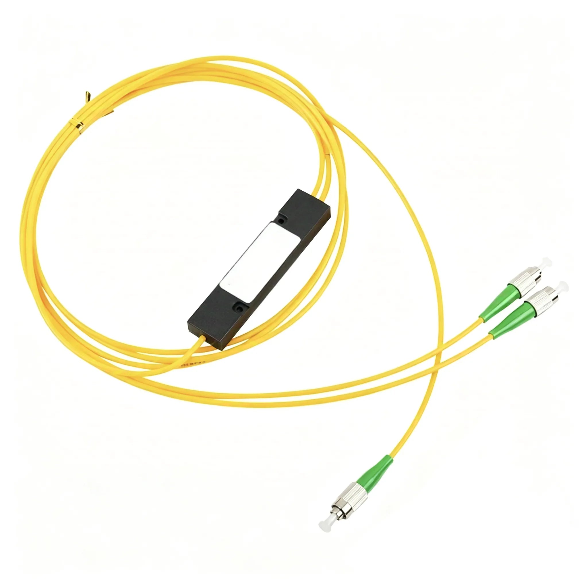1x2 FC/APC Singlemode FBT Splitter 50/50 Split Ratio 1310/1550nm Dual Window Fused Biconical Taper Coupler for FTTH CATV PON Network