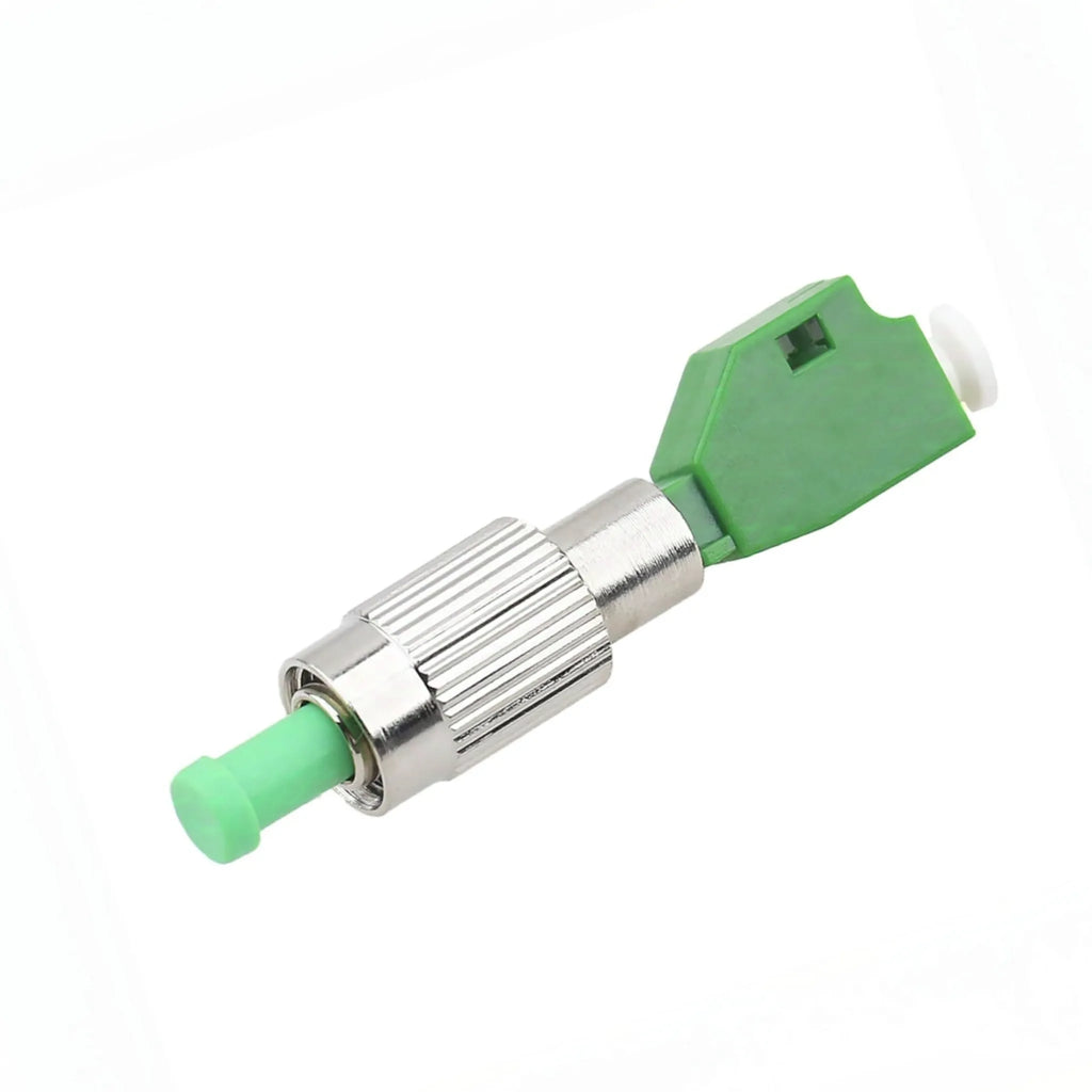FC/APC Female to LC/APC Female Simplex Hybrid Fiber Optic Cable Adapter