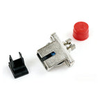 FC/UPC Female to SC/UPC Female Singlemode Simplex Metal Fiber Optic Hybrid Adapter/Coupler With Flange