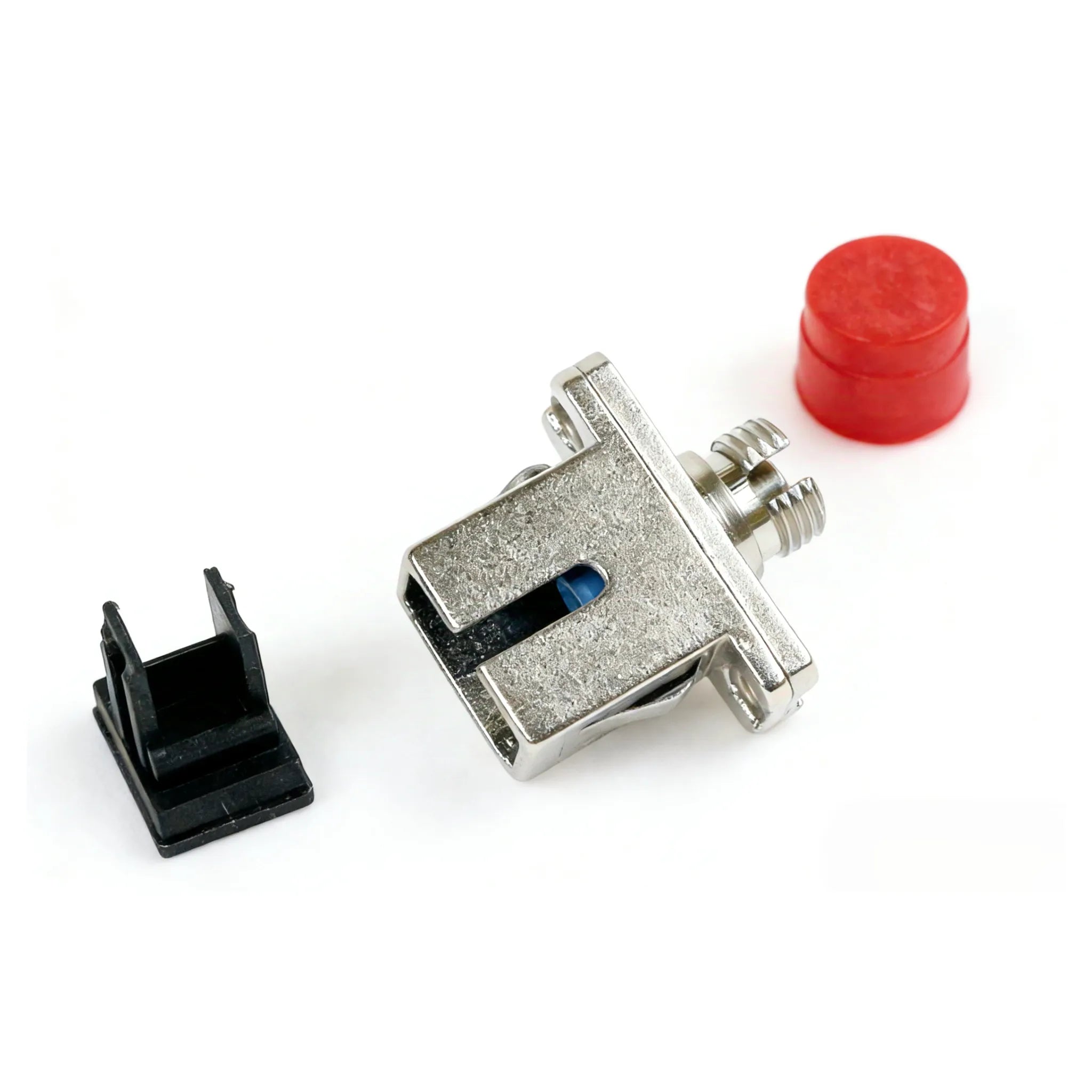 FC/UPC Female to SC/UPC Female Singlemode Simplex Metal Fiber Optic Hybrid Adapter/Coupler With Flange