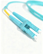 SC to LC OM3 Multimode Duplex LSZH Fiber Optic Patch Cord 3m, Aqua, for Network & Data Center