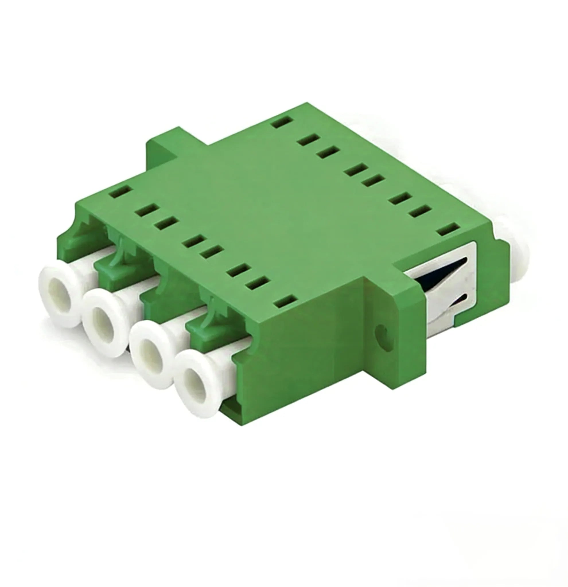 LC/APC Quad Single Mode Plastic Fiber Optic Adapter/Coupler with Flange
