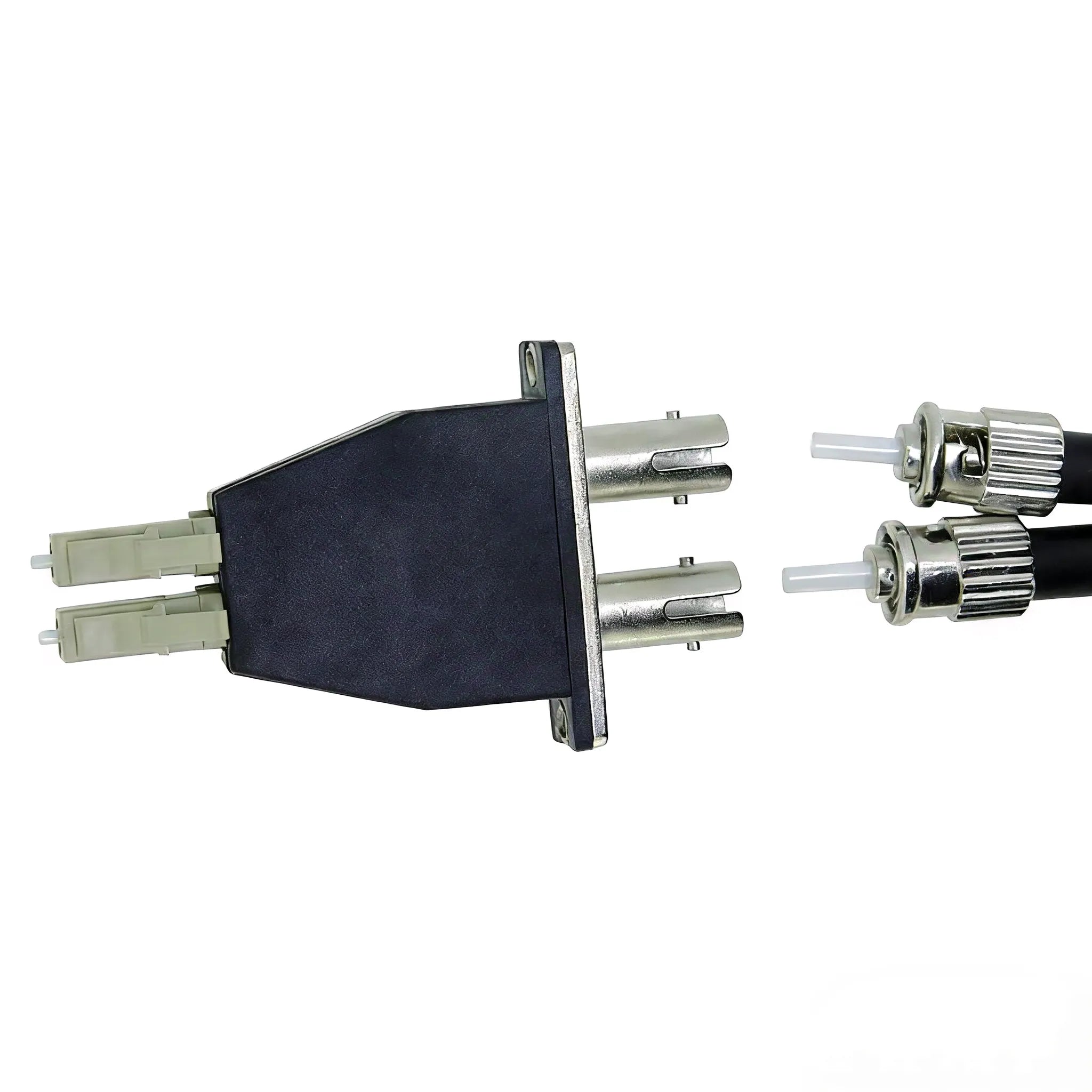 LC/UPC Male to ST/UPC Female Multimode Duplex Fiber Optic Adapter