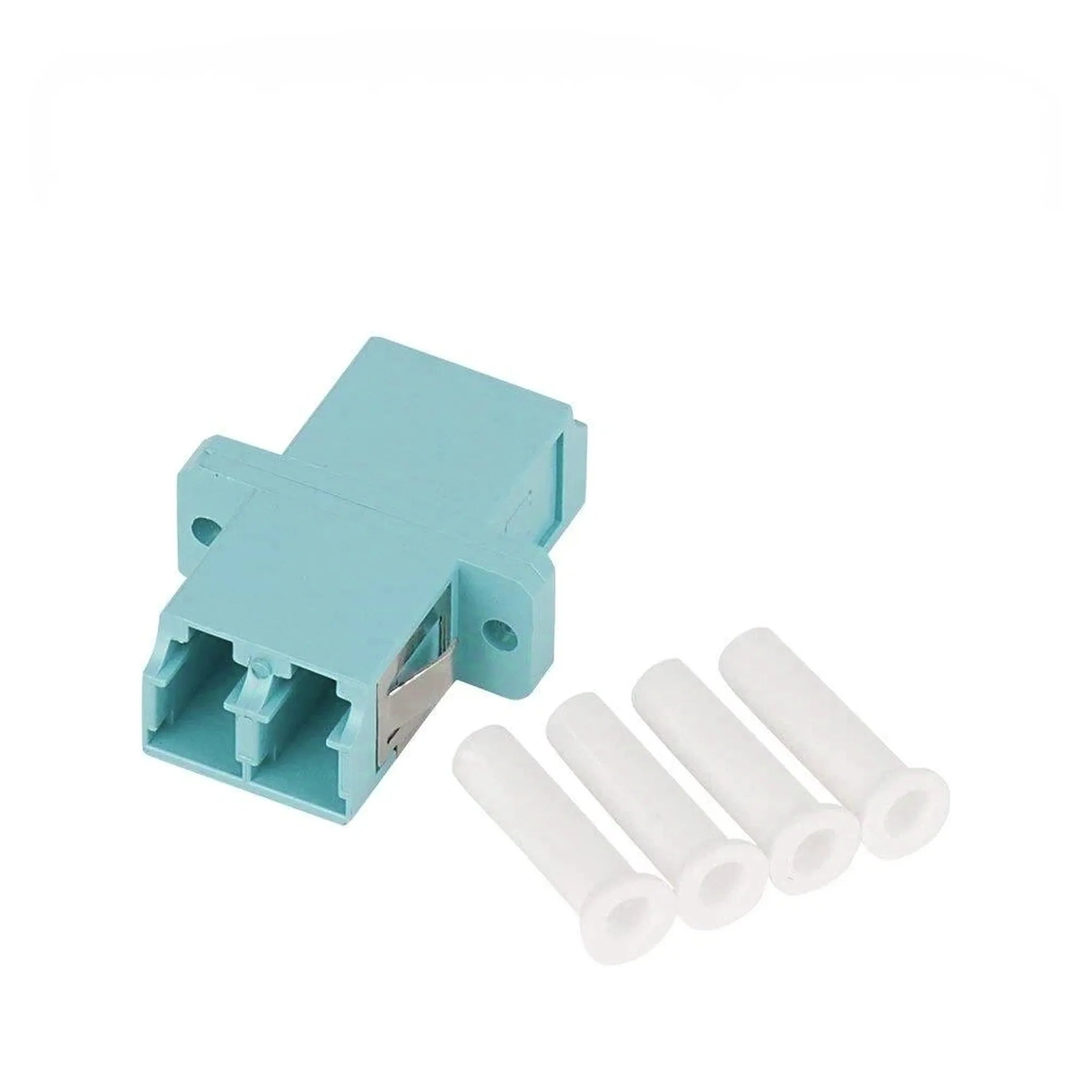 LC/UPC to LC/UPC Duplex Multimode OM3 Fiber Optic Adapter/Coupler with Flange
