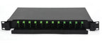 19 Inch Rack Mount ODF 1U 12 Port 12 Duplex DX SC 24 Fibers ODF Fiber Optic Patch Panel