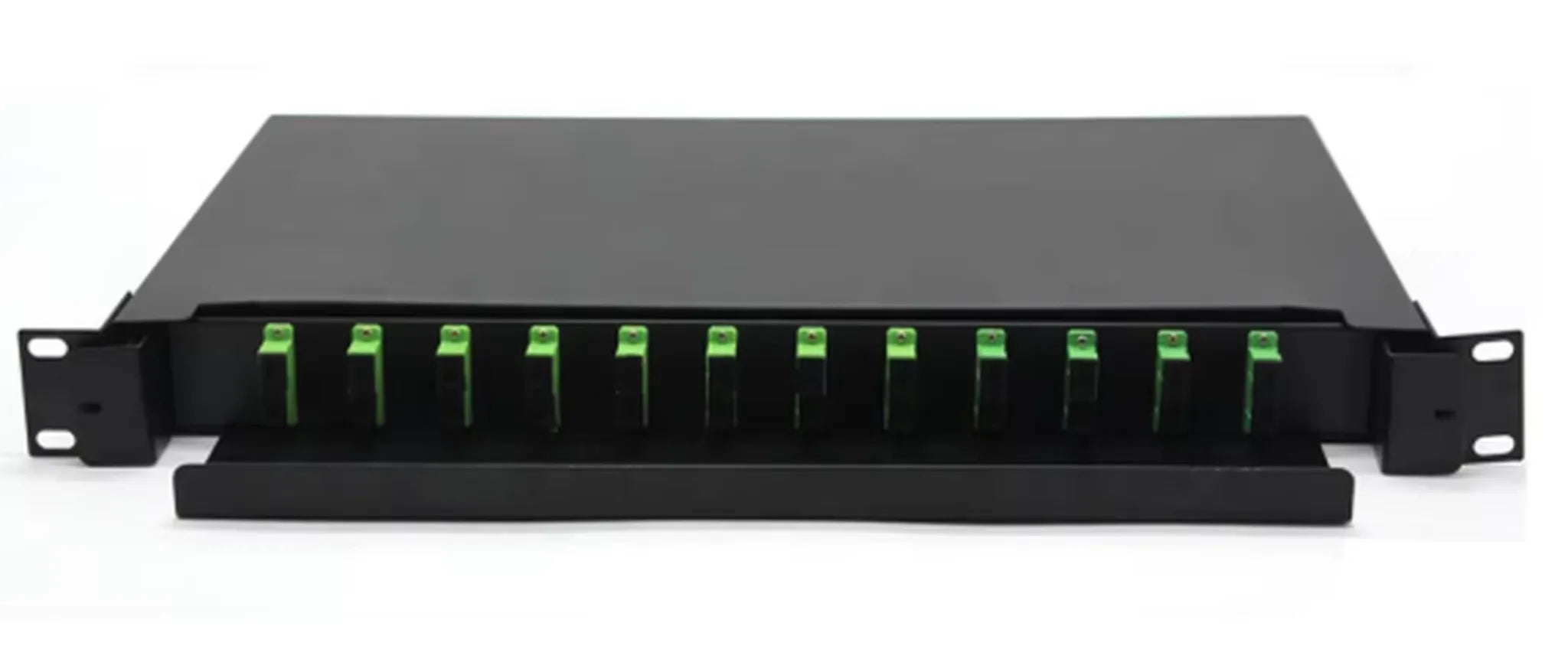 19 Inch Rack Mount ODF 1U 12 Port 12 Duplex DX SC 24 Fibers ODF Fiber Optic Patch Panel