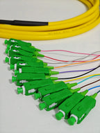 LC to LC APC Single Mode 12-Fiber LSZH Fiber Optic Patch Cord 3m, Yellow, for Data Center & Telecom