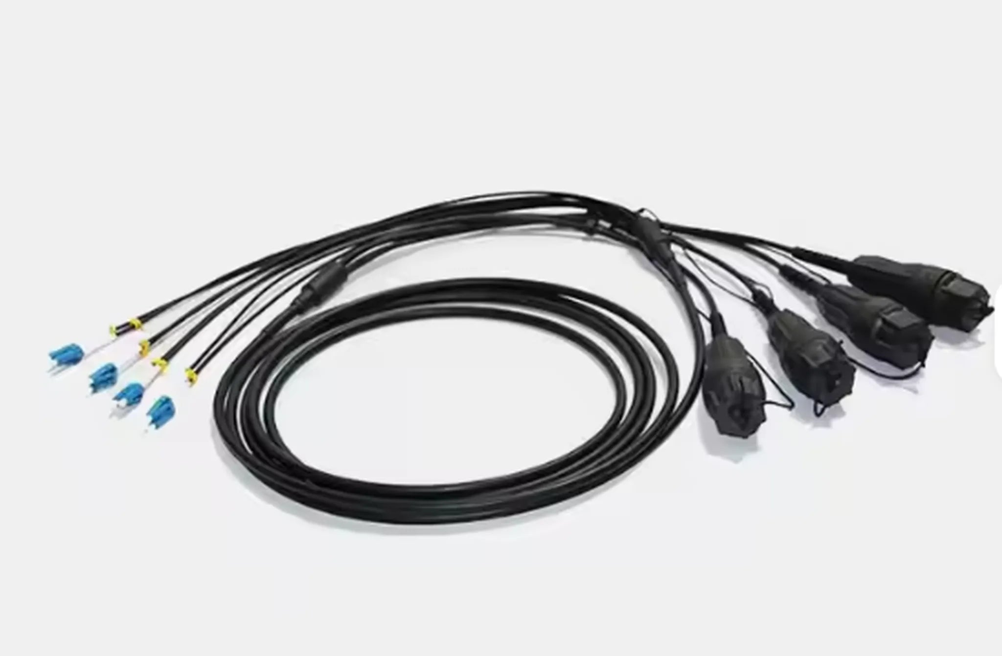 Duplex 8 core G657B3 Fibre LC-LC Waterproof Armored TPU Fiber Patch Cord